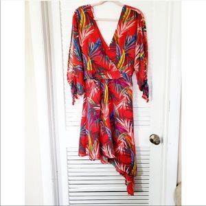 Red Carter Eliza wrap dress
